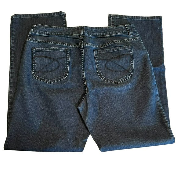 Chicos Platinum Denim Jeans Size 2 Large 12 Dark Wash Straight Leg 30" inseam - Picture 1 of 10